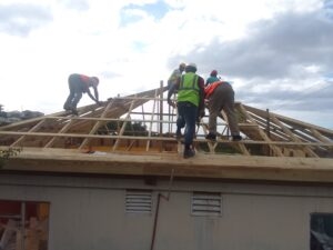 St. Vincent: Installing Laft to Rafters